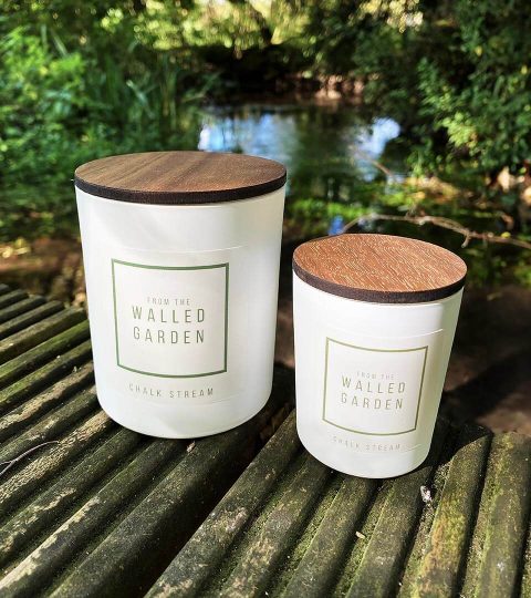 chalk stream candle - fromthewalledgarden